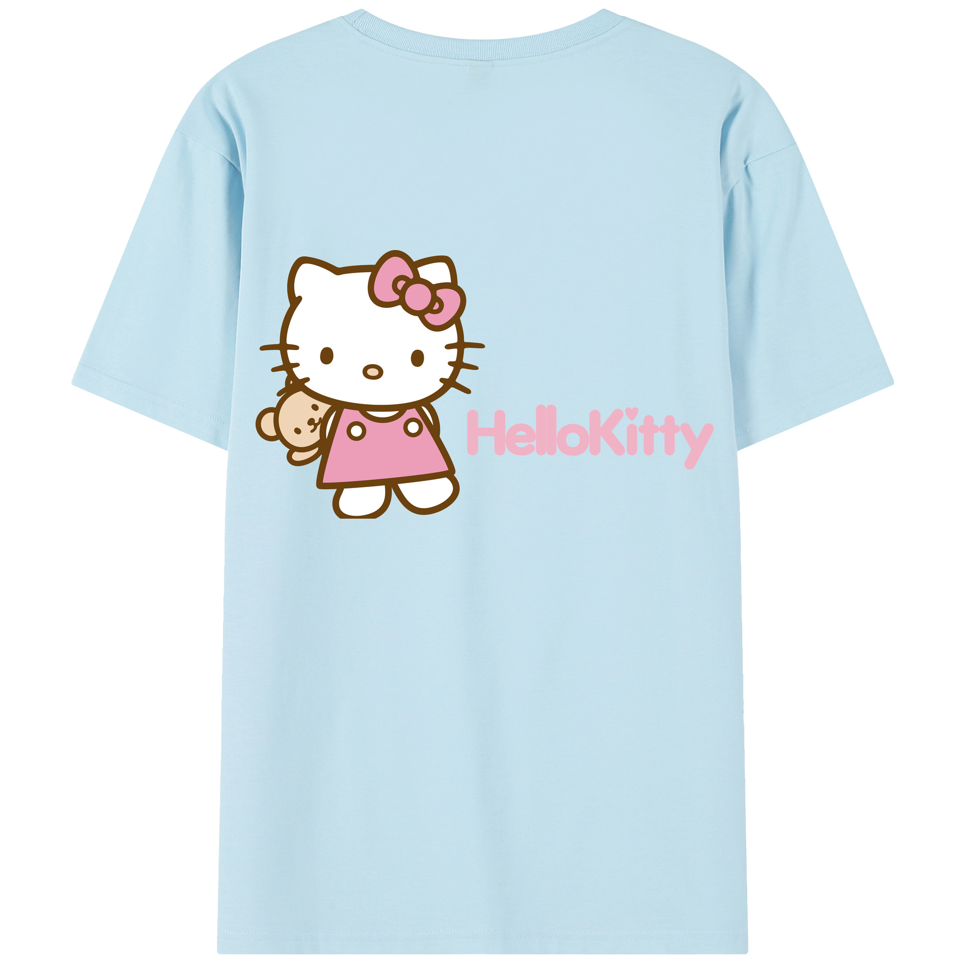 （画像用） Hello Kitty ハローキティ 綿100％半袖Tシャツ（背面プリント）